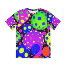 All Over Print T Shirt Adult Psychedelic Polka Dots Festival Rave Trippy Art Tee