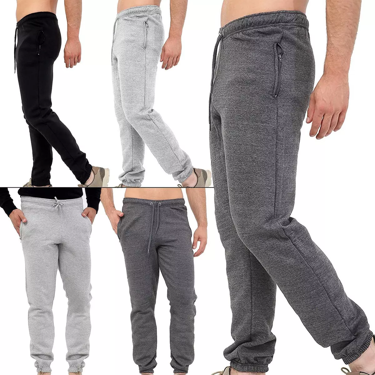 Clearance Sweatpants for Men Men's Fleece Warm Athletic Sweat Pants for Men  Lightweight Gym Joggers Pants Loose Workout Pants Elastic Sports Pants