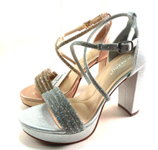 De Blossom Peace-13 High Block Heel Embellished Dress Sandal Choose Sz/Color