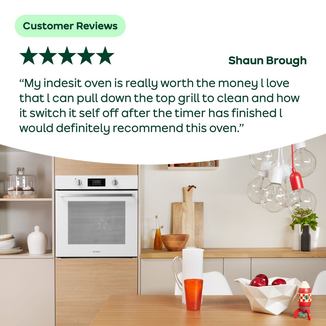 Indesit IFW6340WH Aria Built In 60cm A Electric Single Oven White