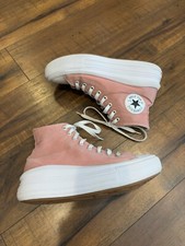 Zapatillas deportivas Converse CTAS Move Hi para mujer talla 8 rosa blanco plataforma Hi top