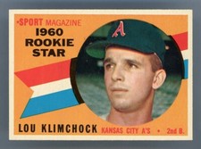 1960 Topps #137 Lou Klimchock RS RC NEAR MINT+ **BB-2674**