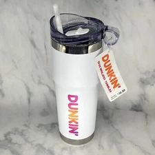 2025 Dunkin WHITE Americana Stainless Steel Tumbler 32oz **FREE GIFT W/PURCHASE*
