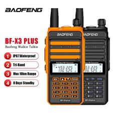 BF-X3 Plus Walkie Talkie Portable Two Way Radios Dual-Band for Hiking