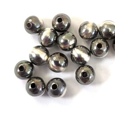 Round Navajo Pearl Style Real .925 Sterling Silver Spacer beads 2mm 3mm 4-18mm