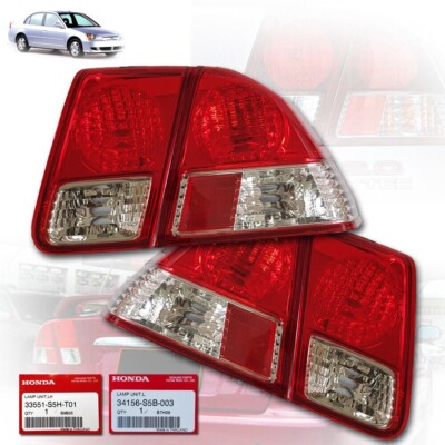 Rear Lamp Tail Light Pair For 2001-2005 Honda Civic Dimension ES