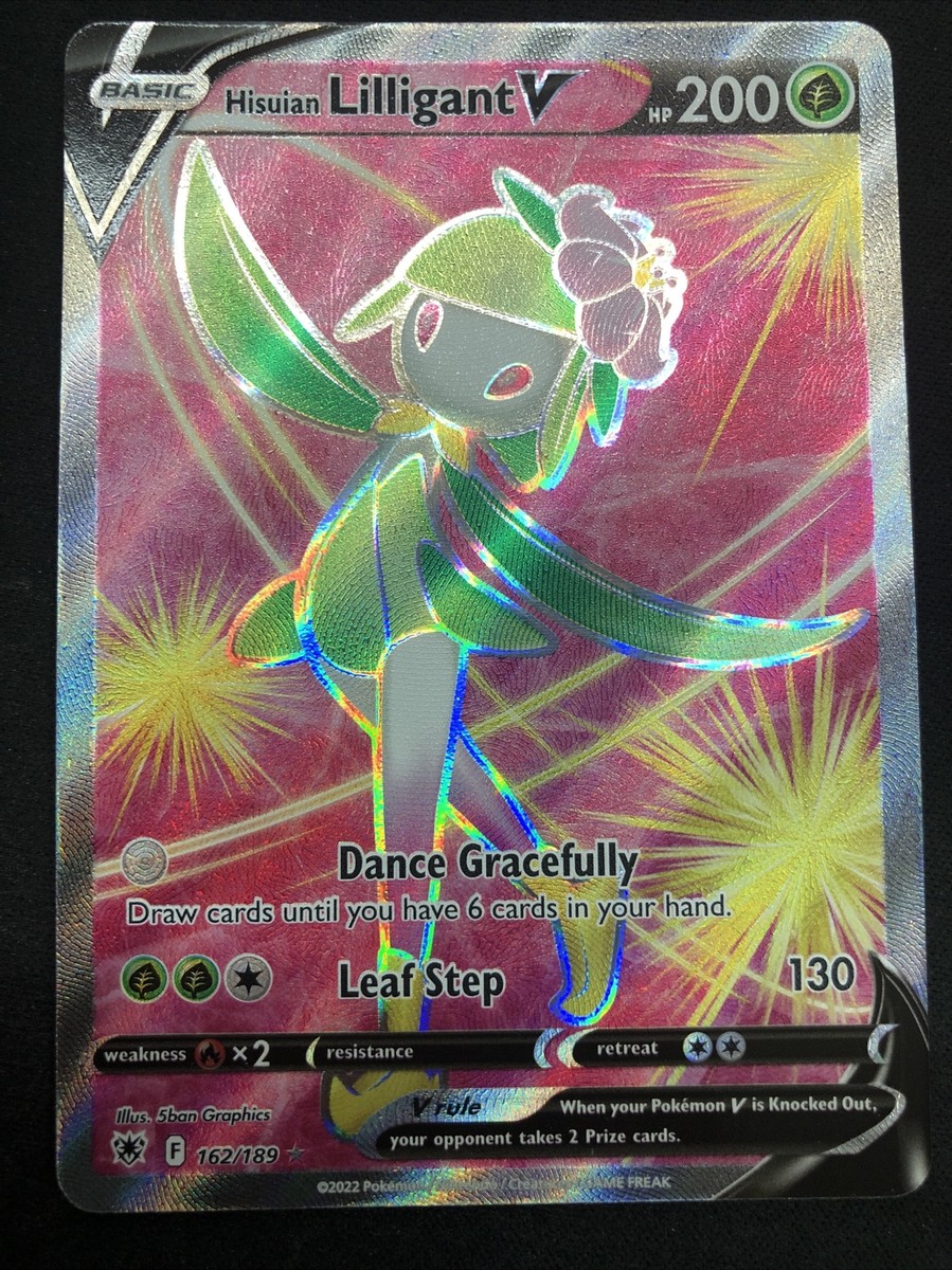 lilligant v pokemon card price Hisuian - 163/189 - Ultra Rare - Alternate Art - Sword & Shield Grass / 200 / Basic Card Text Hisuian Lilligant v Holo Ultra