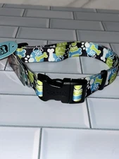 Coastal Style Blue Green BoneAdjustable Dog Collar Large 18”-26” NWT
