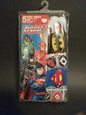 Boys Justice League 5 Pair Briefs Underwear 100 Cotton Size 4