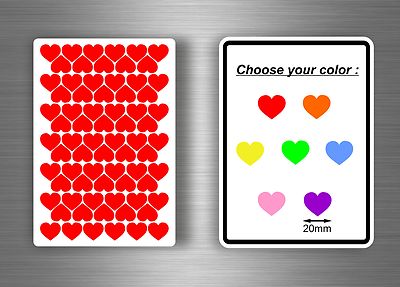 Akachafactory 72 Selbstklebende Herz-Aufkleber – Scrapbooking-Sticker Gelb 20x20 Mm