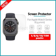 1-100 Lot LCD Clear HD Screen Protector for Apple Watch iWatch Series 8 41mm 