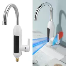 3000W Instant Water Heater Faucet Tankless Stainless Steel Kitchen Heating Tap