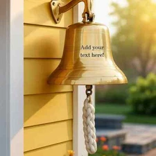 Personalized Engraved Brass Ship Bell-Brass Nautical Bell for Home Decor 4"