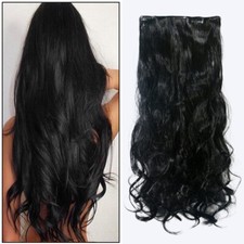 16PCS Clip in Long Soft Waves Thick Hairpieces 22 inches Hair Extension Women