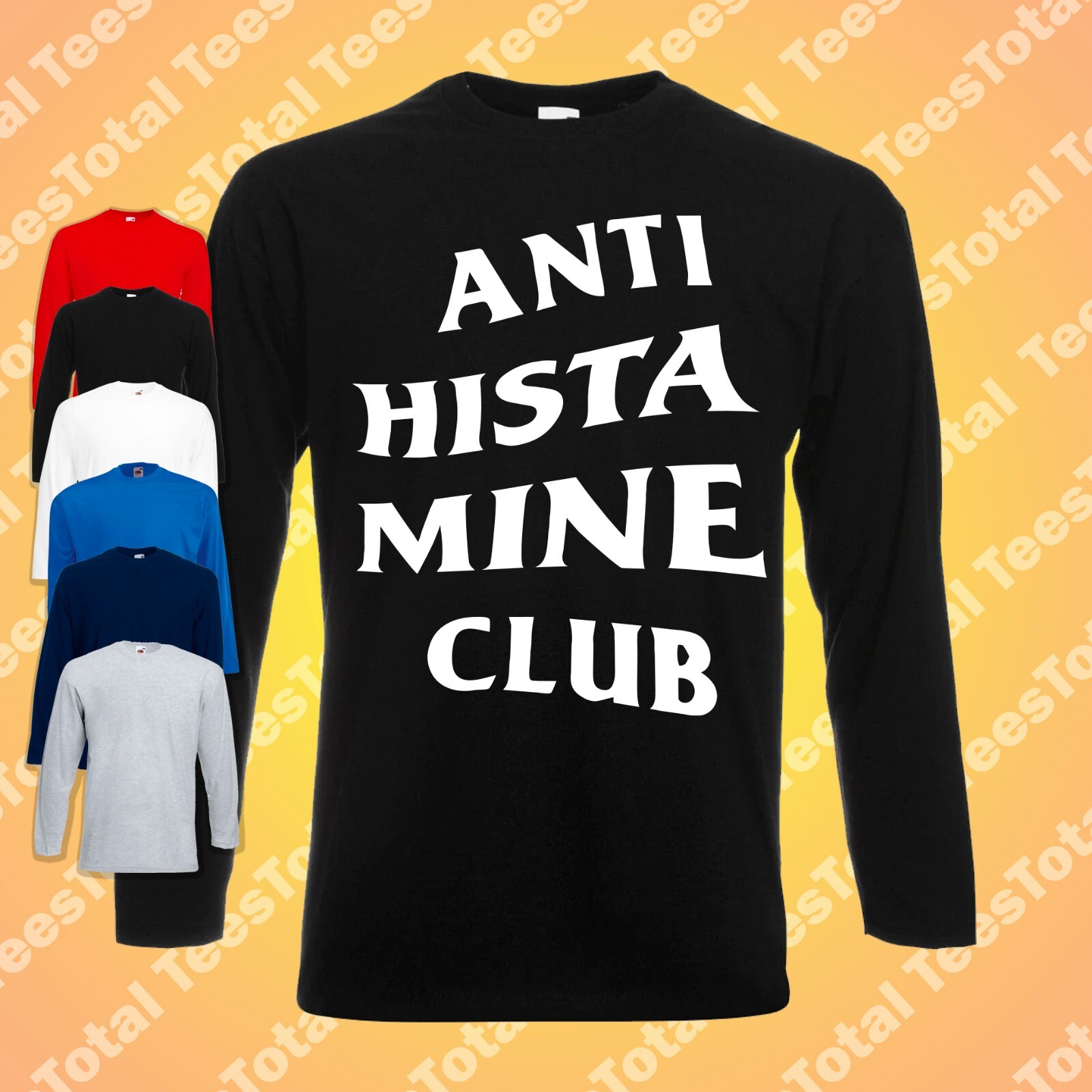 T-shirt a maniche lunghe club antistaminico | febbre da fieno | rave...