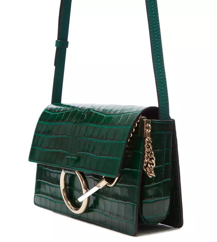 New Chloe Small Faye Crocodile Embossed Leather Crossbody Shoulder