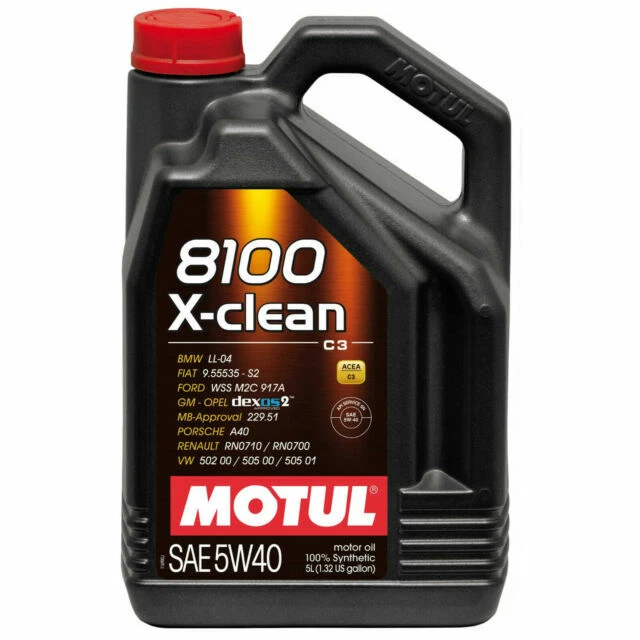 Motul 8100 X-clean 5W40 Huile de Moteur Synthétique 5L (102051)