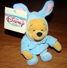 The Disney Store, 1999 Easter Bunny Winnie the Pooh, 8in. Mini Bean Bag
