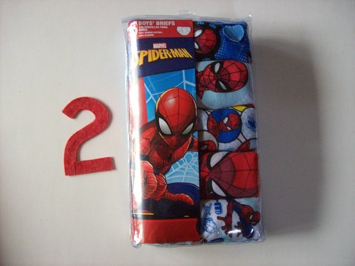 Spiderman Underwear Underpants Boys 5 Briefs 4 6 8 Marvel Combed Cotton New - Picture 3 of 4