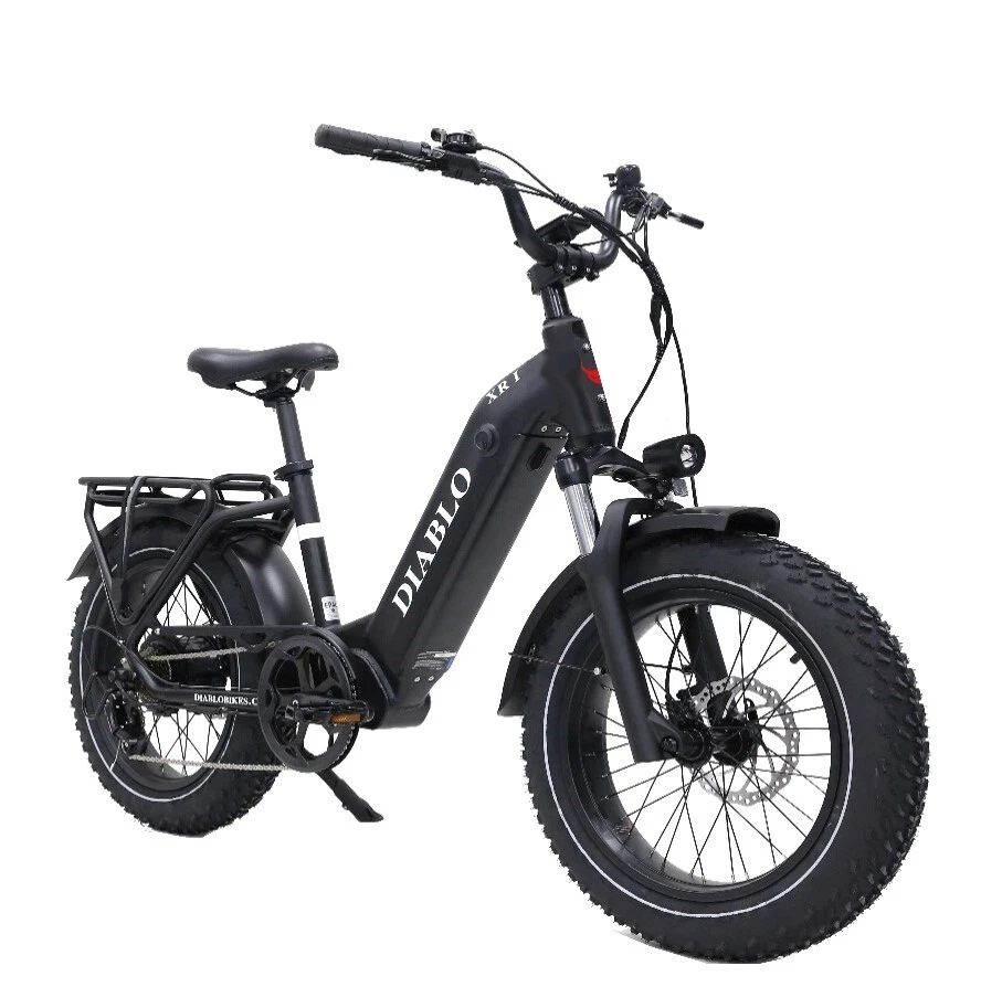 E-Bike E-Fatbike “Diablo XRI" 25 km/h, 250 Watt, 20 Zoll, 7 Gänge /schwarz matt/
