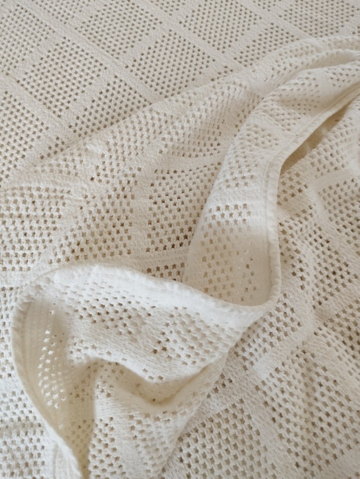 CELLULAR BLANKET JOHN LEWIS CREAM Fleur eBay