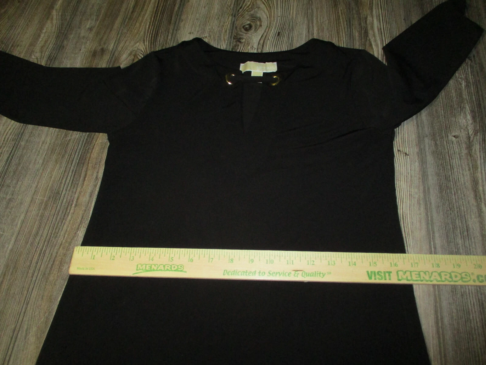 Abito tubino Michael Michael Kors nero accenti occhielli oro taglia XS capsula del tempo