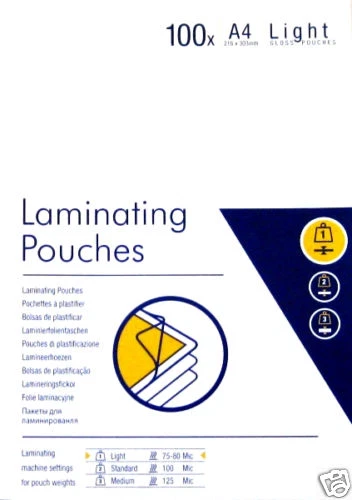 APEX 100 x A4 Everyday Laminierfolien 2 x 80 mic Laminiertaschen Folientaschen