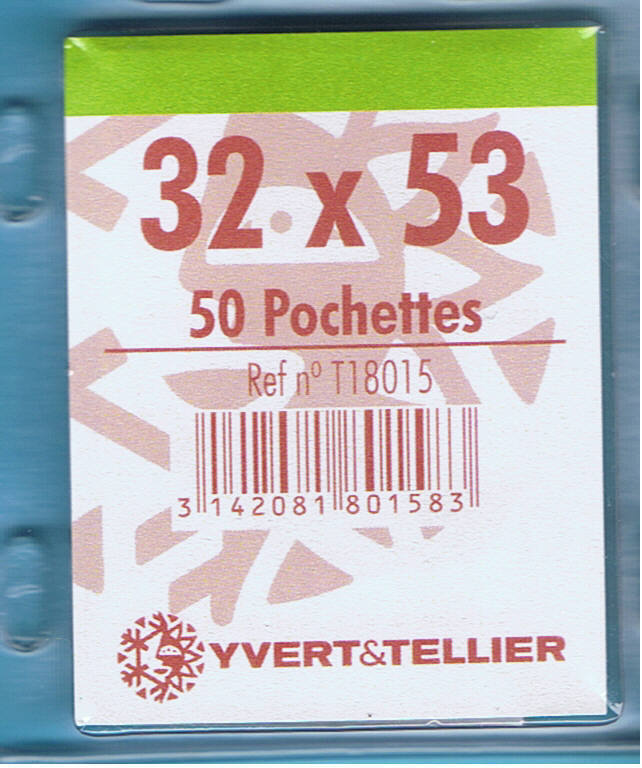 1 Blister 50 Pochettes Transparentes simple soudure 32x53