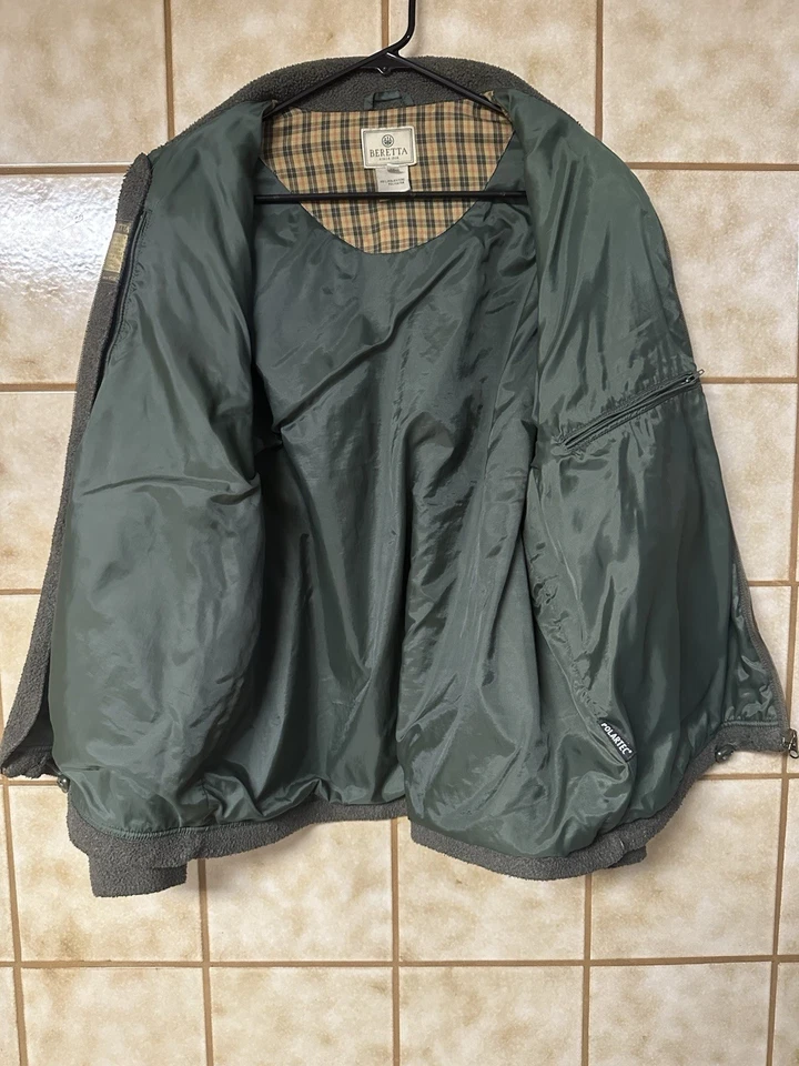 Chaqueta polar Beretta Gallery convertible Polartec para hombre, verde talla mediana M Foto 3 de 4