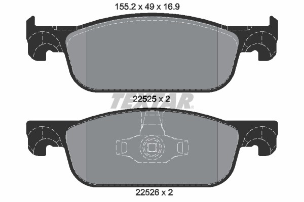 1X Textar 2252501 Bremsbelagsatz Scheibenbremse FüR Renault Dacia Lada-image
