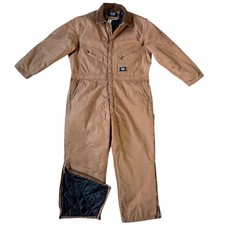 Walls Blizzard Pruf Insulated Coveralls XLarge Short Brown Heavy Duty Workwear