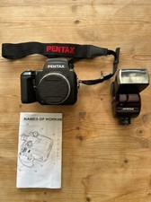 Pentax 645N Medium Format Automatic Camera + FA 75mm Prime Lens + Flash 