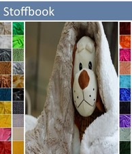 KANINCHEN FELLIMITAT STOFF PELZ PLÜSCHSTOFF BLUMEN-WIRBELMUSTER METERWARE DEKEN