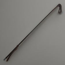 Vintage County Made In England Riding Crop Hunt Whip Leather / Braided Nylon 27  