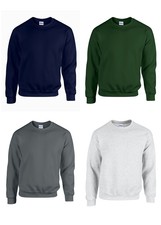 GILDAN Herren Pullover Sweatshirt Unifarben S...