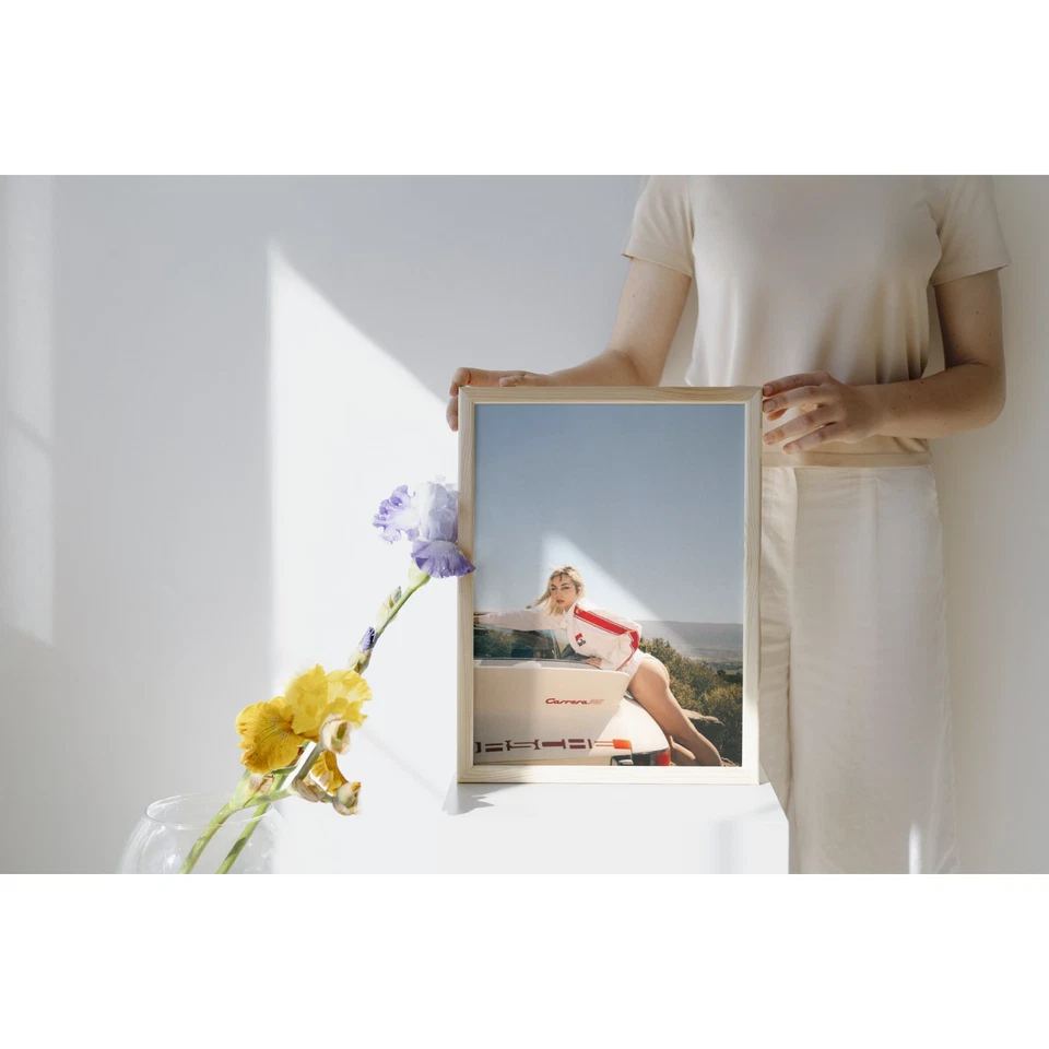 Impresión Porsche Carrera RS - Retro Marlboro Racing Girl arte de pared decoración Foto 4 de 4