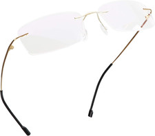 Blue Light Blocking Computer Reading Glasses,Men'S and Women'S Rimless