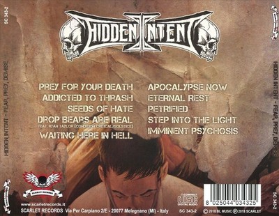 HIDDEN INTENT FEAR, PREY, DEMISE NEW CD