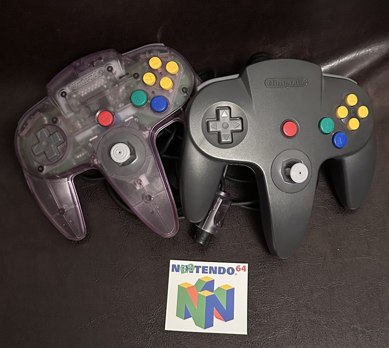Nintendo 64 N64 Atomic Purple & Charcoal Controllers - DEALS!