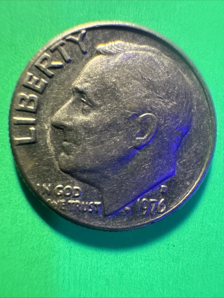 1976-D Roosevelt Dime Error Coin Off Center Strike (I & W) Are Touch Rim - Image 3 of 3