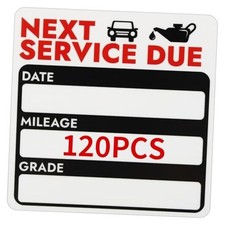 Pcs 2x2 Inches Oil Change Stickers, Next Service Due Sticker for 120