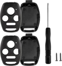 Key Fob Cover Remote Shell Case, 2 Pack 3 1 Button Car button, Black