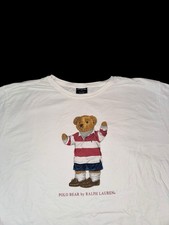 OG VINTAGE 90s POLO RALPH LAUREN BEAR Tee T Shirt Preppy Sport Rare Men s XL