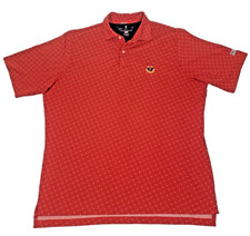 Fairway & Greene Mens XL Red Star Print Golf Polo Shirt USA Made Patriotic Flag