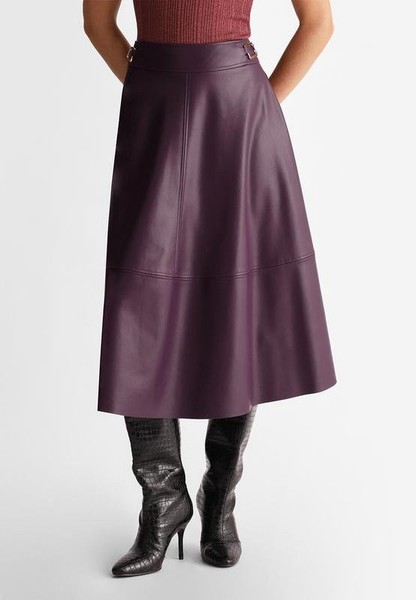 Women Liu Jo Skirt Purple Faux Leather 36 / S / 44