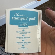 Stampin Up Ink Pad NEW SEALED RETIRED 2018 CASE DESIGN - Tempting Turquoise