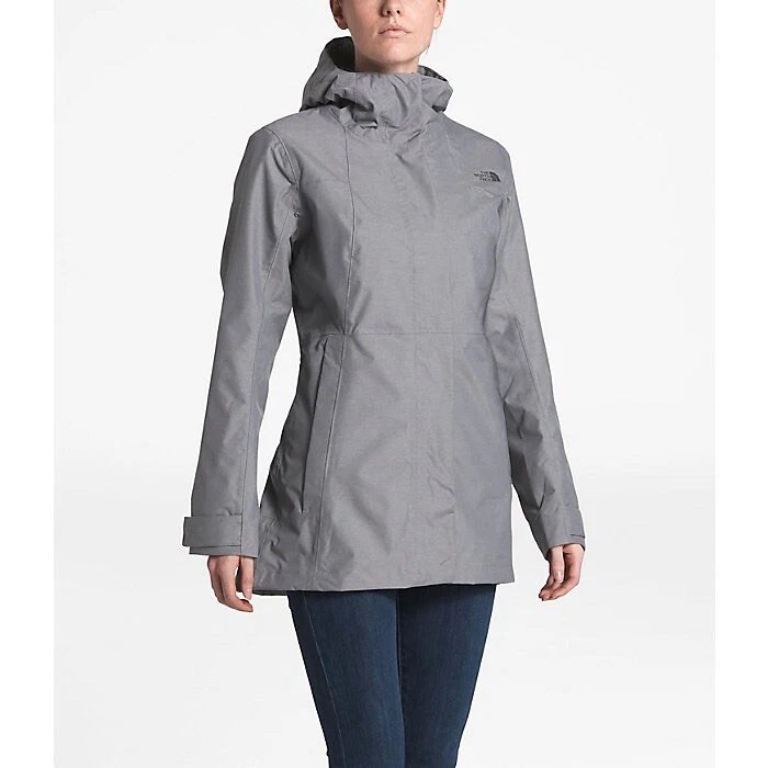 The NORTH FACE City Midi Waterproof Trench Raincoat S Gray