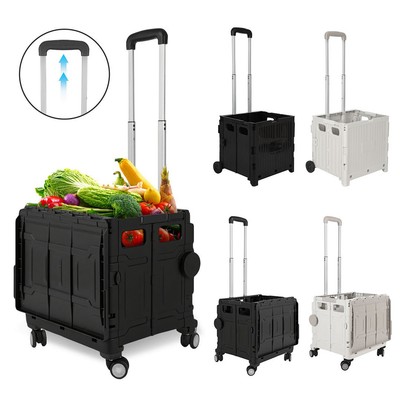Einkaufstrolley Einkaufswagen Klapptrolley Faltbox mit Rollen Transportkiste