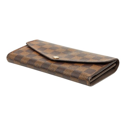 Louis Vuitton Damier Portefeuille Sarah Long Wallet N63209 Brown PVC Leather Lad - Picture 4 of 9