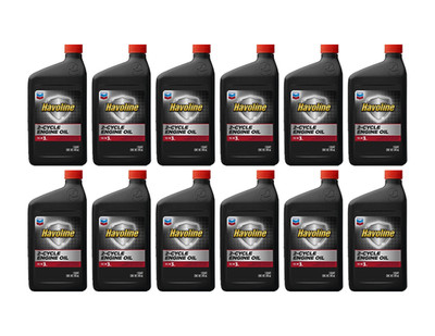 Chevron Havoline 2-Cycle TC-W3 Engine Oil, 12 - 1 Quart Bottles | 221896